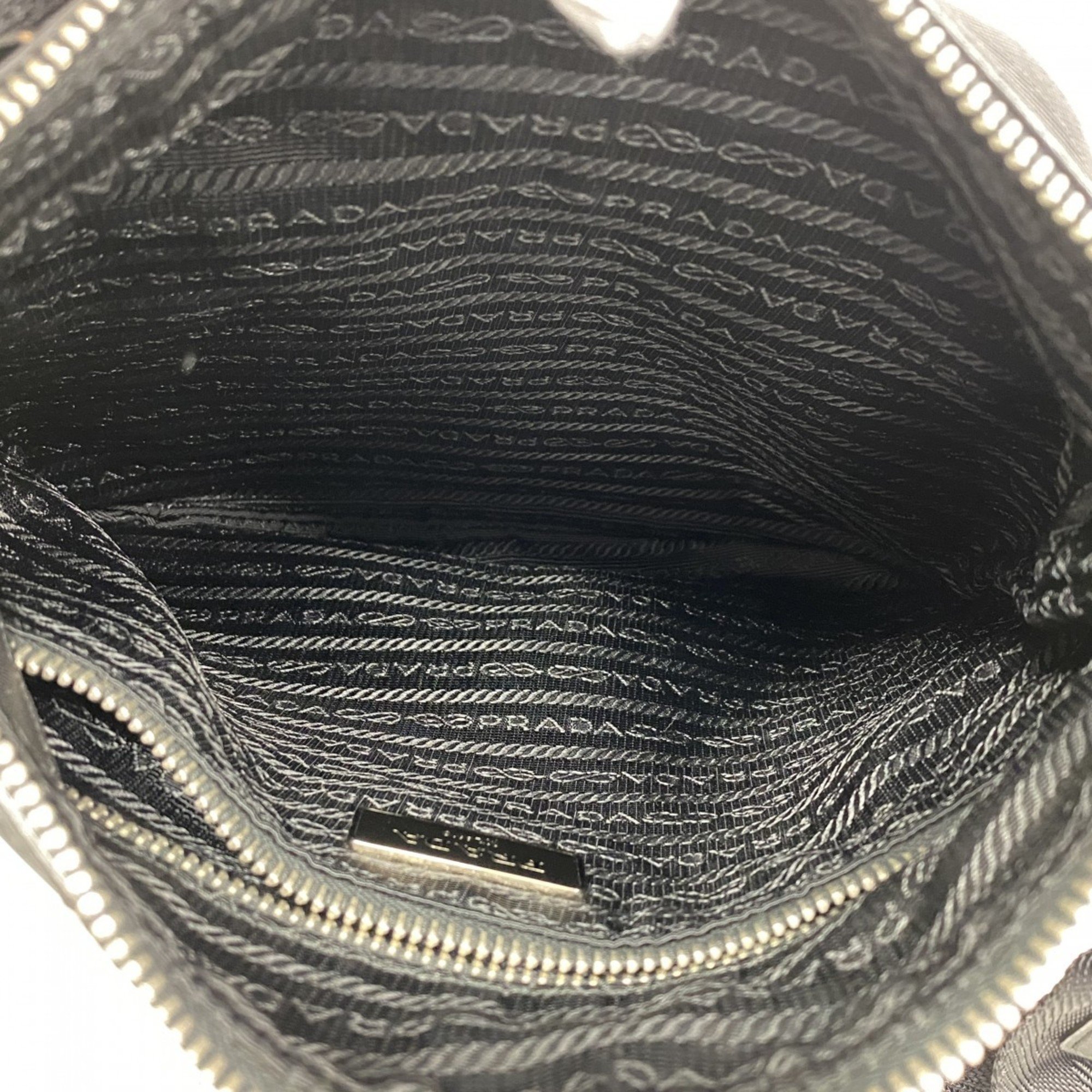 Prada Shoulder Bag Nylon Black Women's