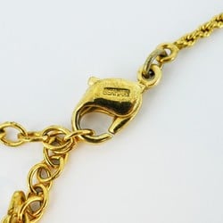 Christian Dior Necklace Circle GP Plated Gold Ladies