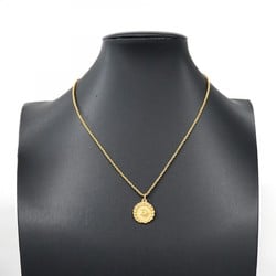 Christian Dior Necklace Circle GP Plated Gold Ladies