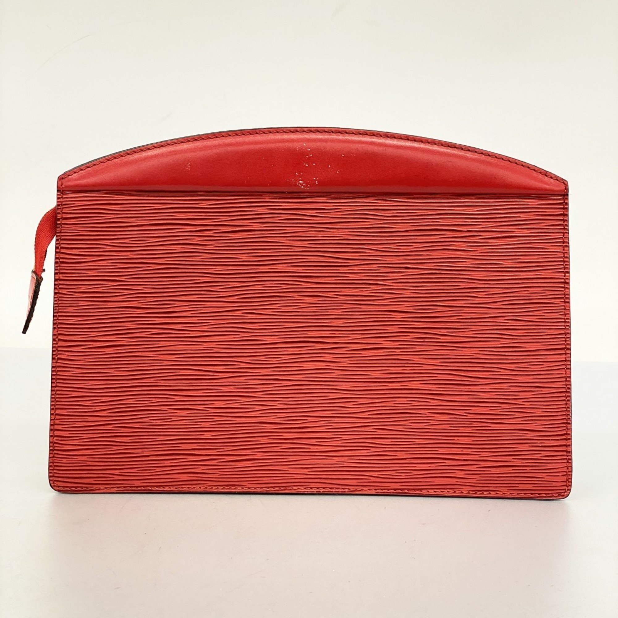 Louis Vuitton Clutch Bag Epi Truss Crete M48417 Castilian Red Women's