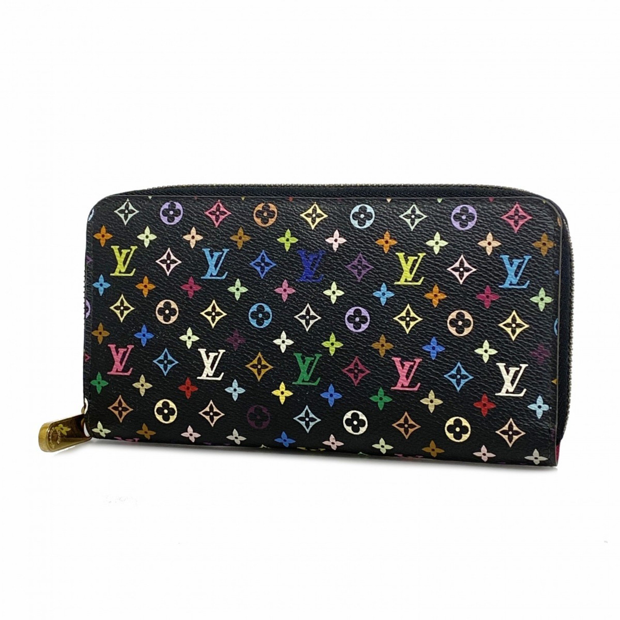 Louis Vuitton Long Wallet Monogram Multicolor Zippy M60243 Noir Grunard Ladies