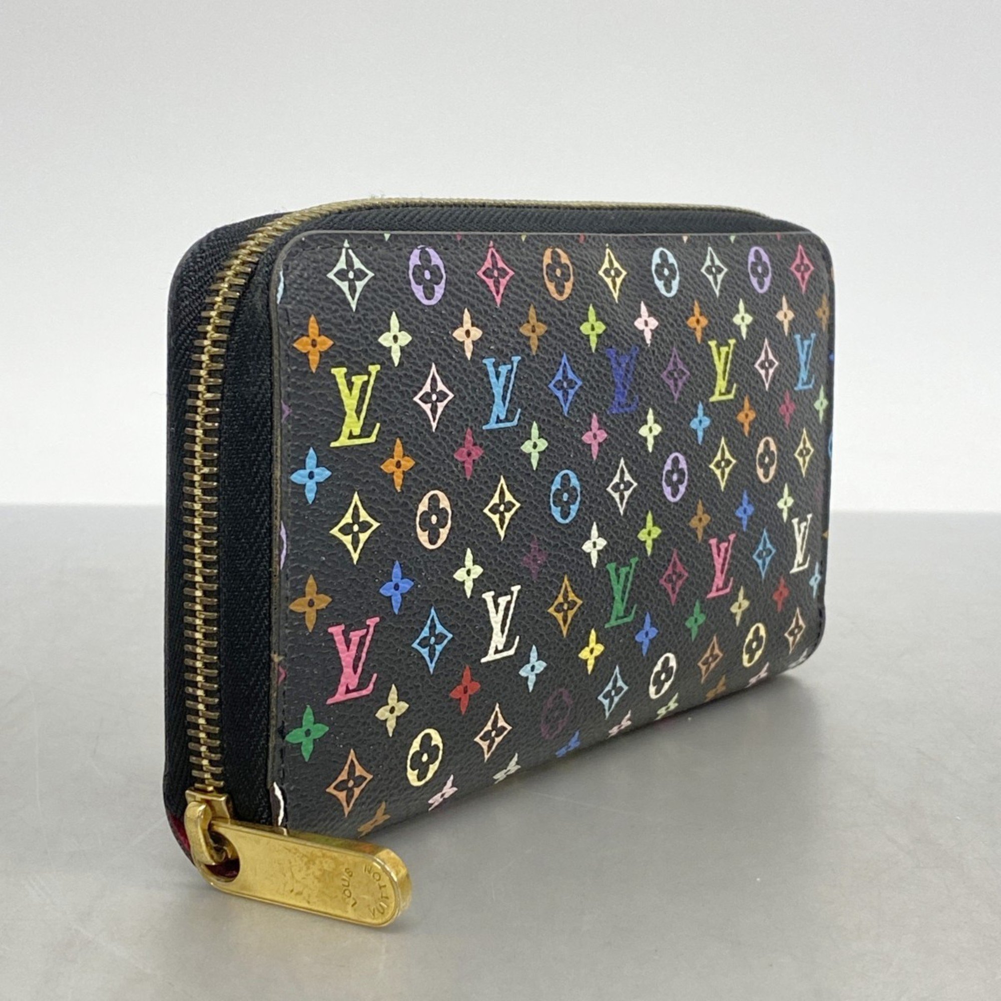 Louis Vuitton Long Wallet Monogram Multicolor Zippy M60243 Noir Grunard Ladies