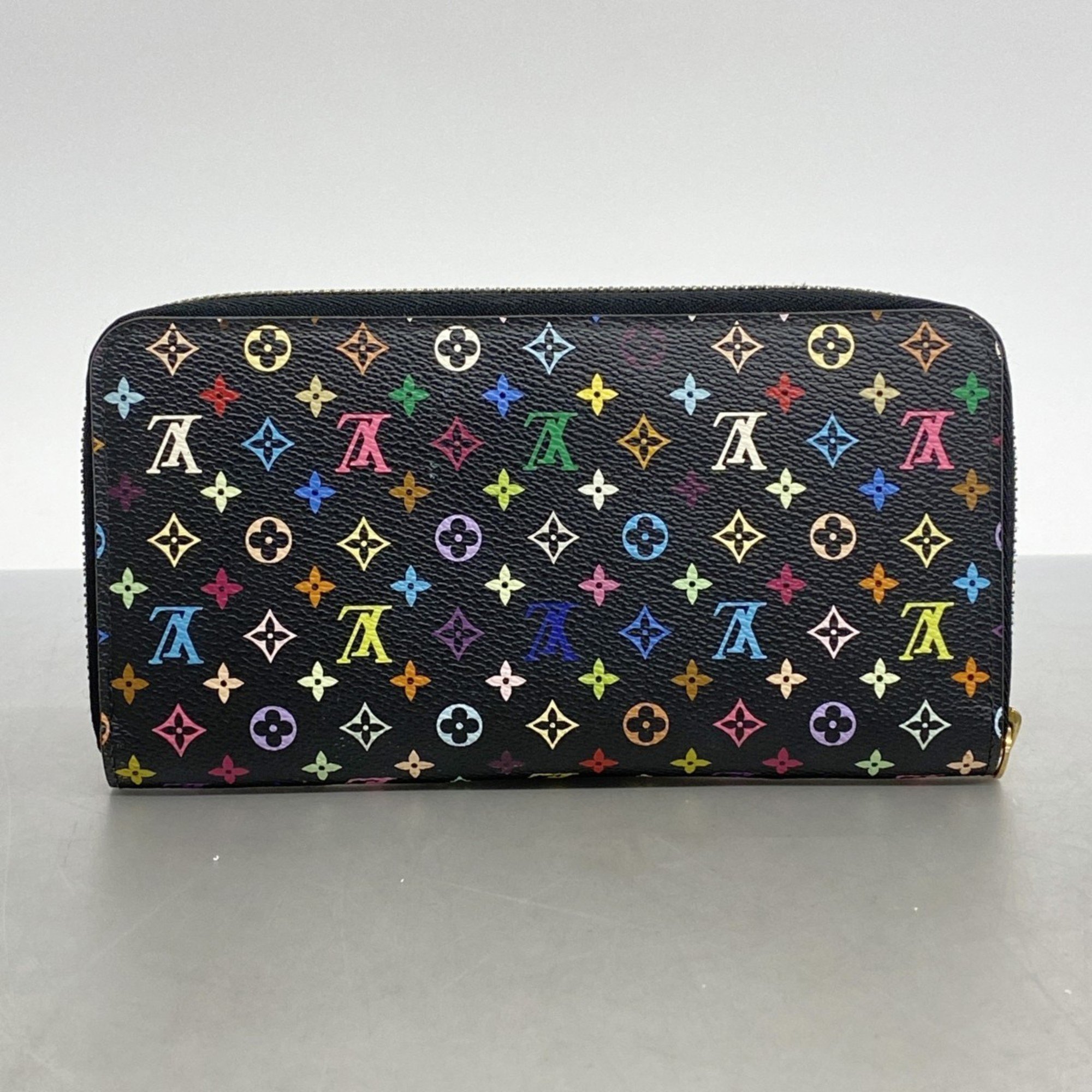 Louis Vuitton Long Wallet Monogram Multicolor Zippy M60243 Noir Grunard Ladies