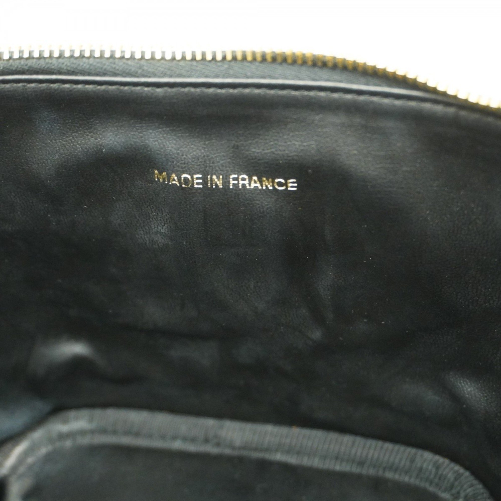 Chanel Vanity Bag Caviar Skin Black Women's