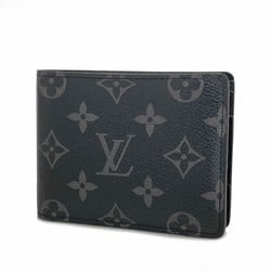 Louis Vuitton Wallet Monogram Eclipse Portefeuille Multiple M61695 Black Men's