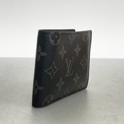 Louis Vuitton Wallet Monogram Eclipse Portefeuille Multiple M61695 Black Men's