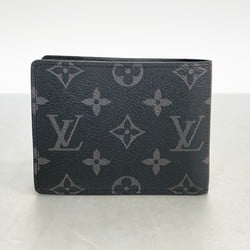 Louis Vuitton Wallet Monogram Eclipse Portefeuille Multiple M61695 Black Men's