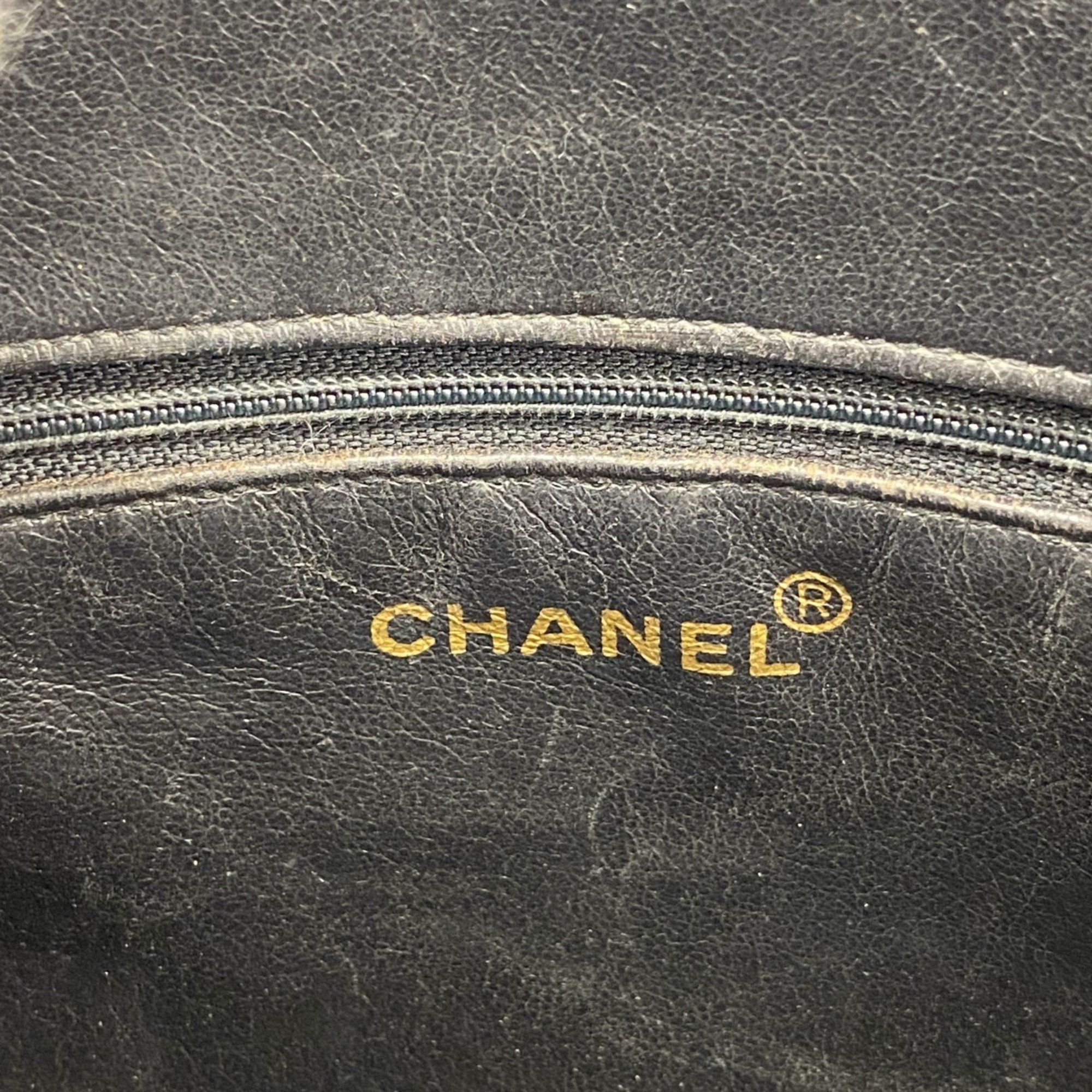 Chanel Shoulder Bag Caviar Skin Black Women's