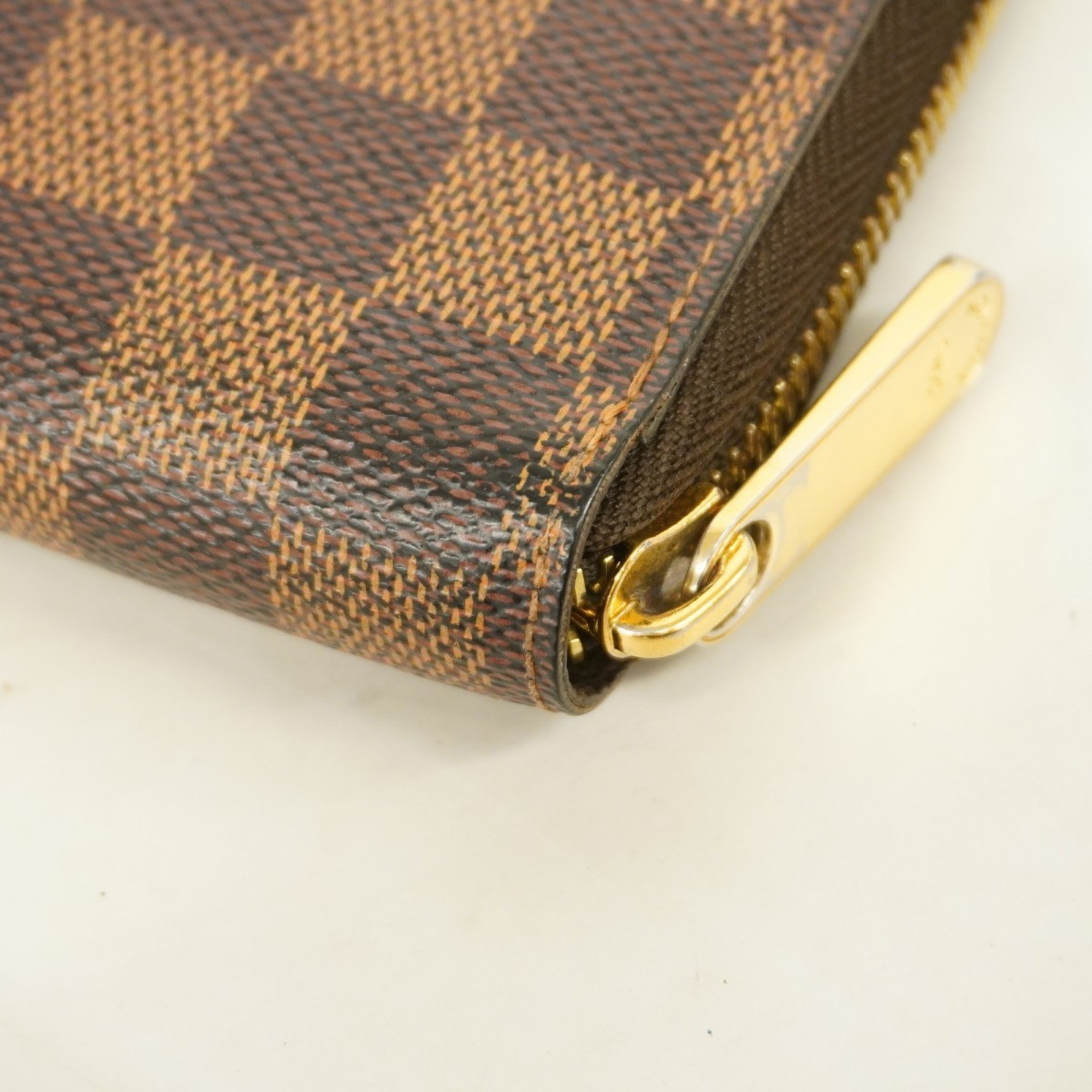 Louis Vuitton Long Wallet Damier Zippy N60015 Ebene Men's Women's