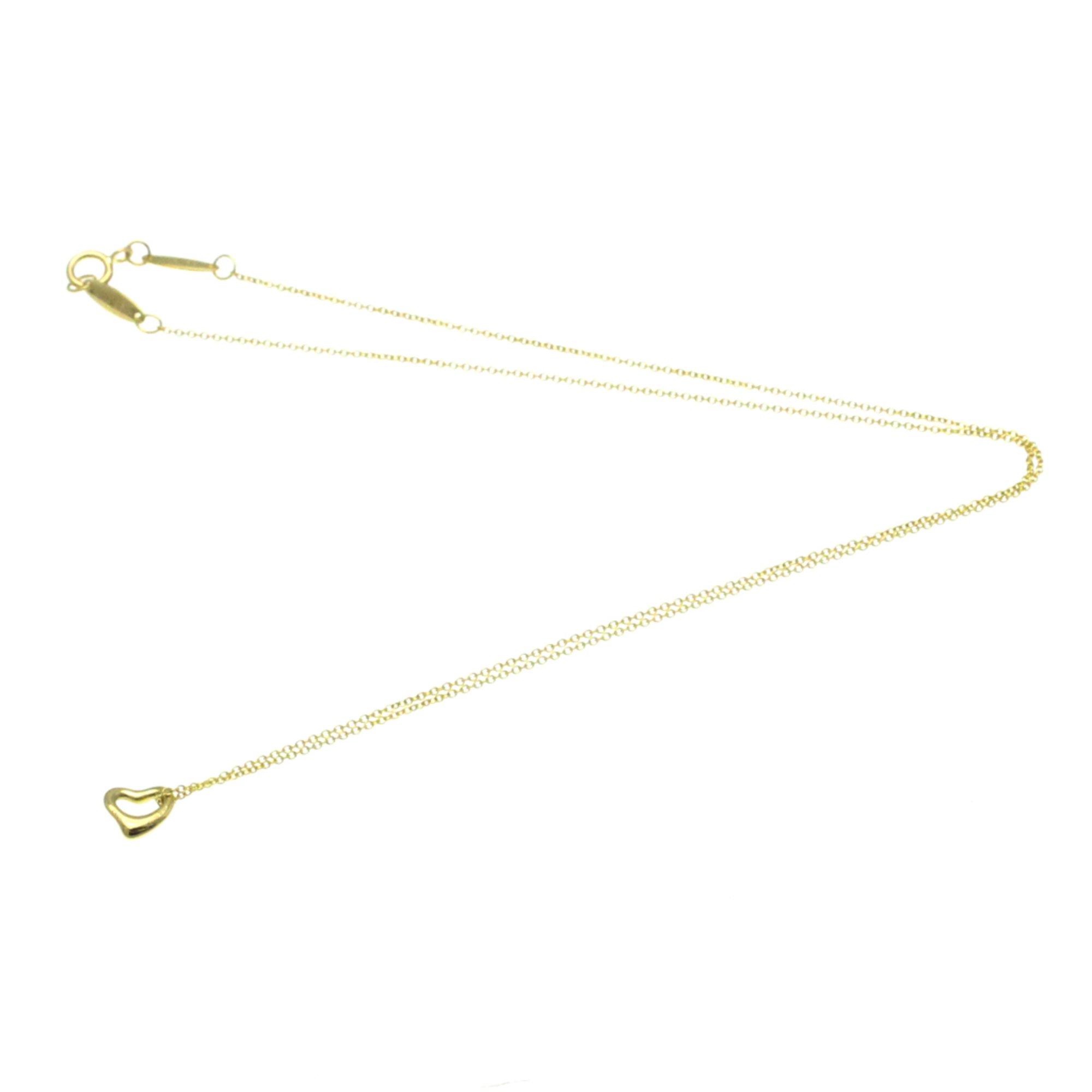 Tiffany Open Heart Yellow Gold (18K) No Stone Men,Women Fashion Pendant Necklace (Yellow Gold)