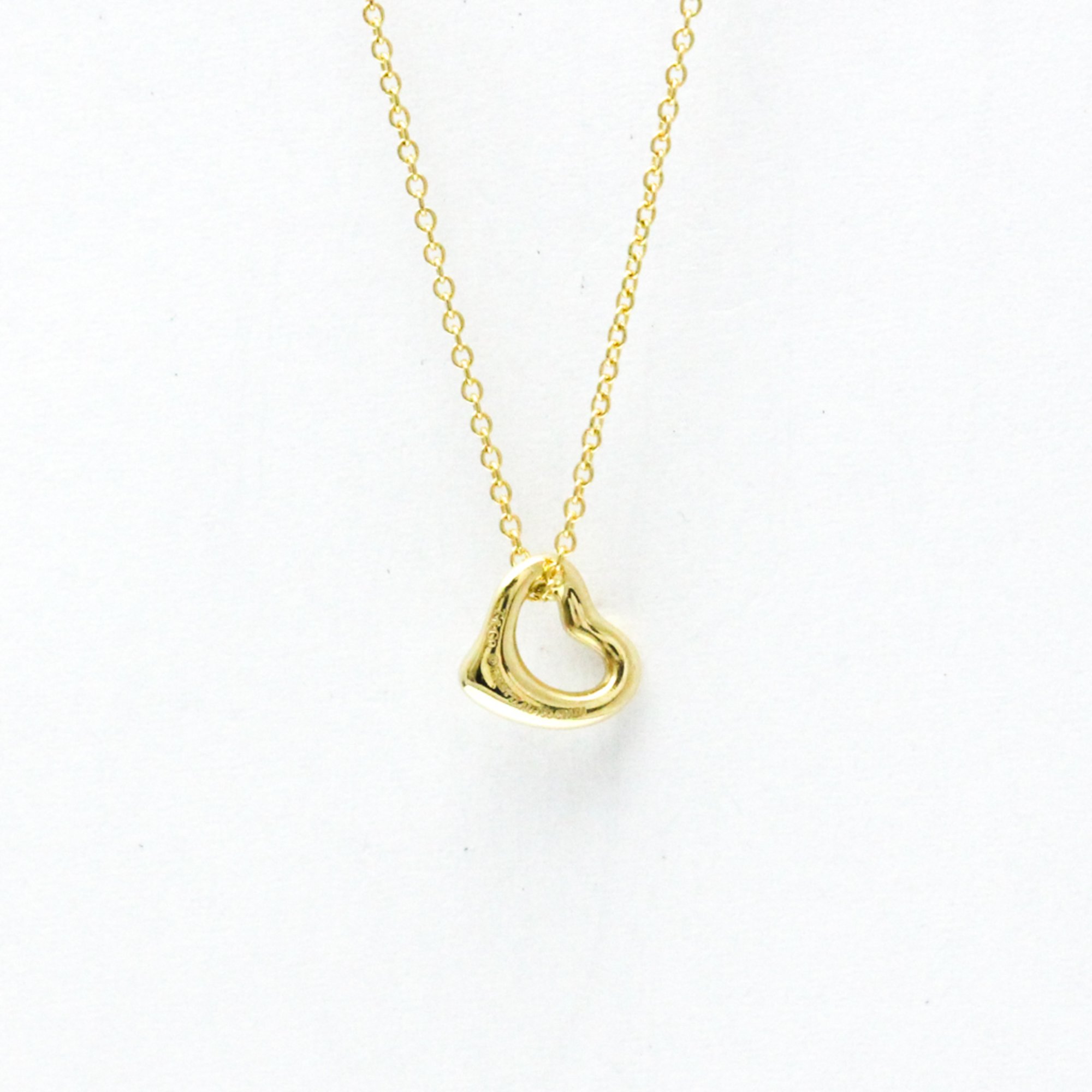 Tiffany Open Heart Yellow Gold (18K) No Stone Men,Women Fashion Pendant Necklace (Yellow Gold)