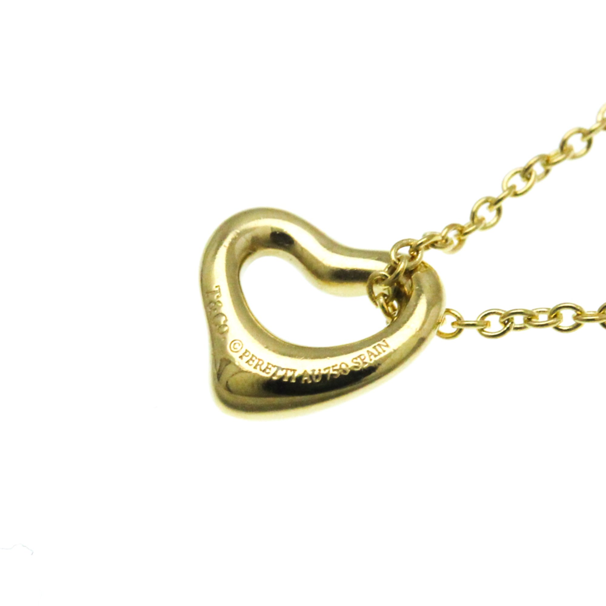 Tiffany Open Heart Yellow Gold (18K) No Stone Men,Women Fashion Pendant Necklace (Yellow Gold)