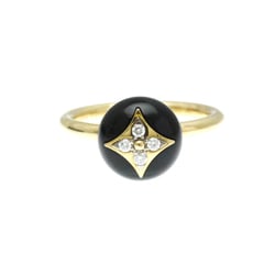 Louis Vuitton Color Blossom Ring Q9L96J Yellow Gold (18K) Fashion Diamond,Onyx Band Ring Carat/0.07 Gold