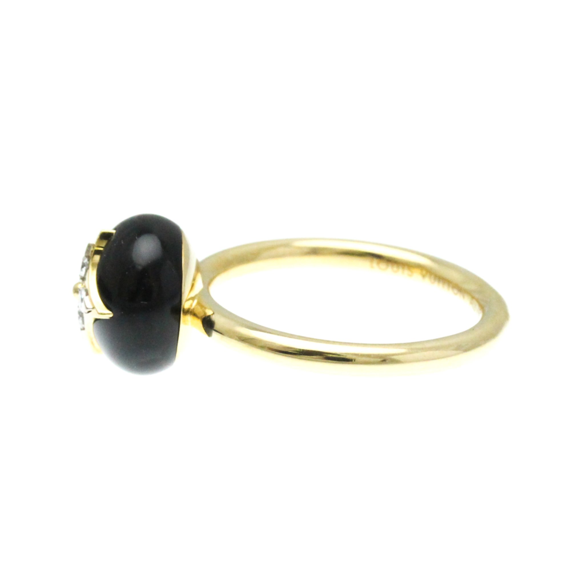 Louis Vuitton Color Blossom Ring Q9L96J Yellow Gold (18K) Fashion Diamond,Onyx Band Ring Carat/0.07 Gold