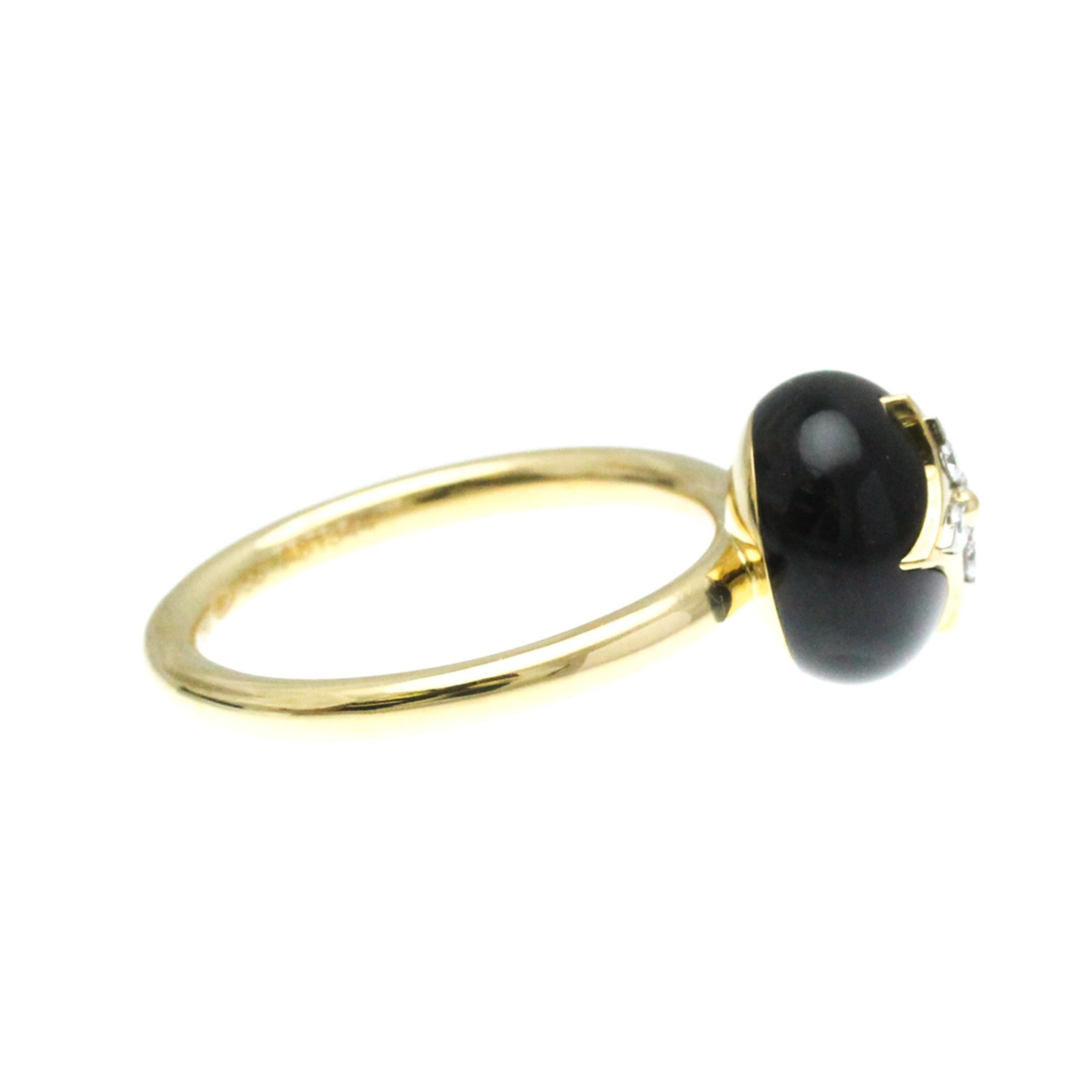 Louis Vuitton Color Blossom Ring Q9L96J Yellow Gold (18K) Fashion Diamond,Onyx Band Ring Carat/0.07 Gold