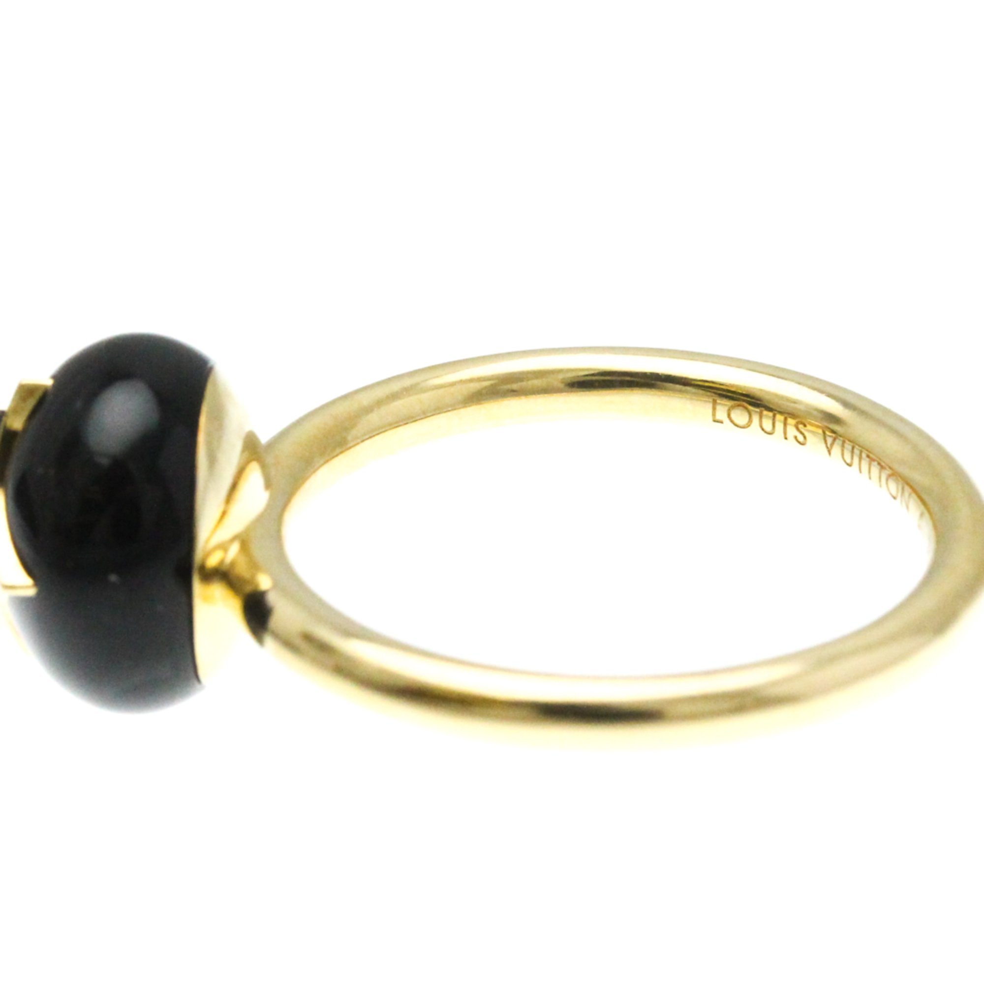 Louis Vuitton Color Blossom Ring Q9L96J Yellow Gold (18K) Fashion Diamond,Onyx Band Ring Carat/0.07 Gold