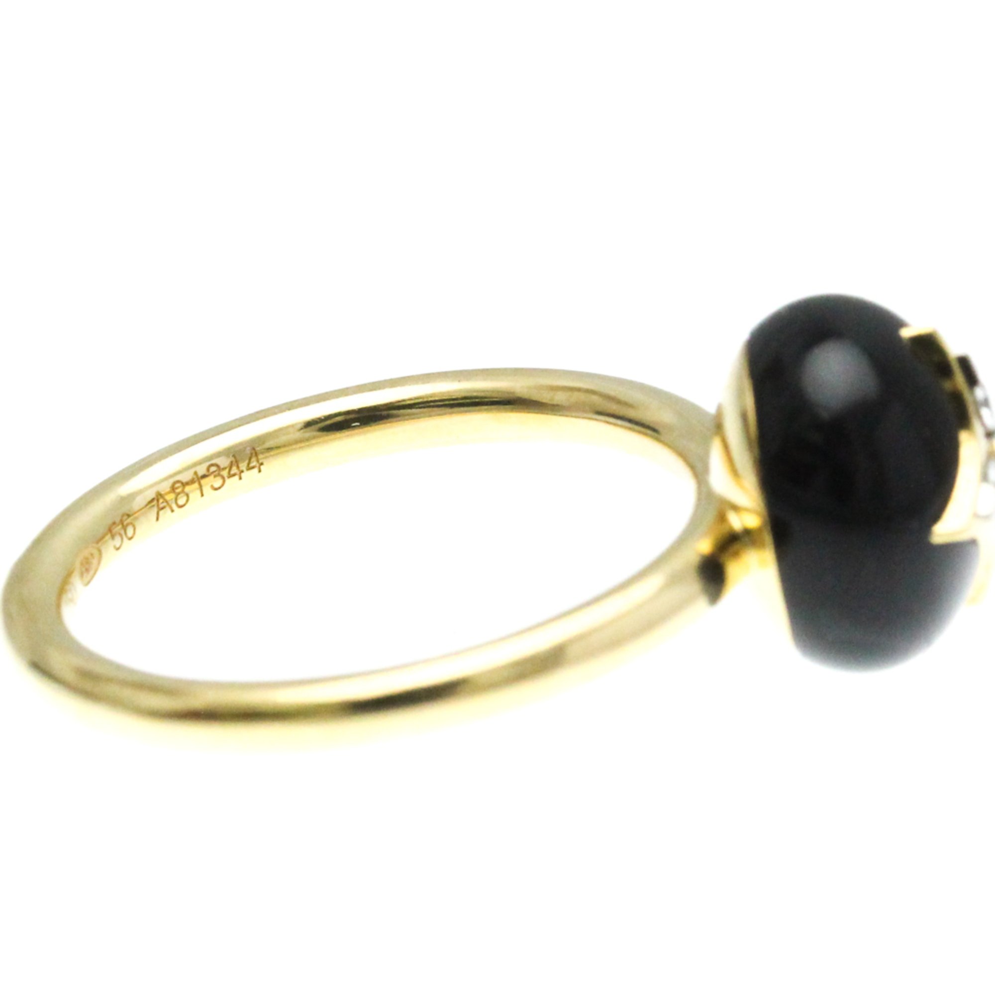 Louis Vuitton Color Blossom Ring Q9L96J Yellow Gold (18K) Fashion Diamond,Onyx Band Ring Carat/0.07 Gold