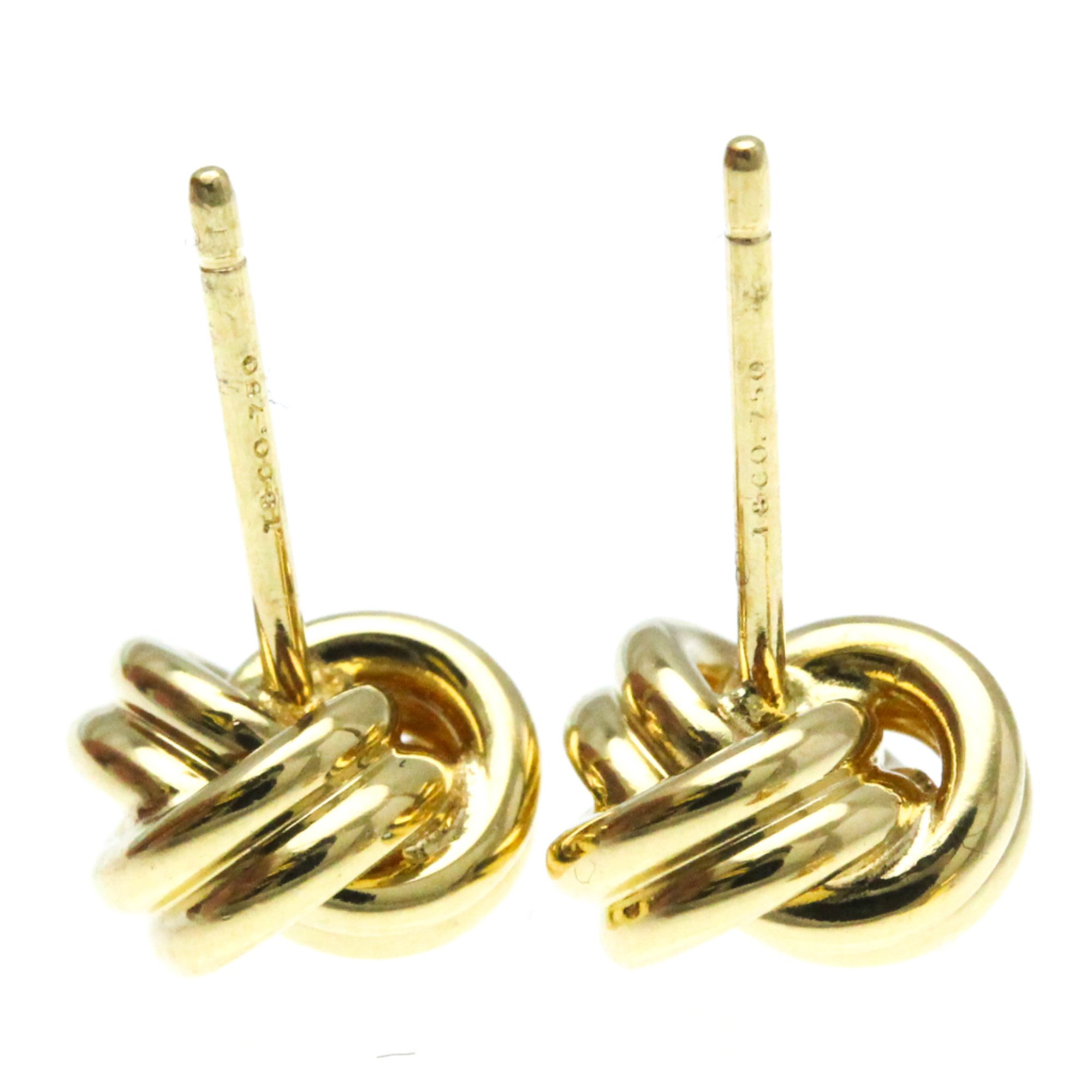 Tiffany Knot Twist Earrings No Stone Yellow Gold (18K) Stud Earrings Gold