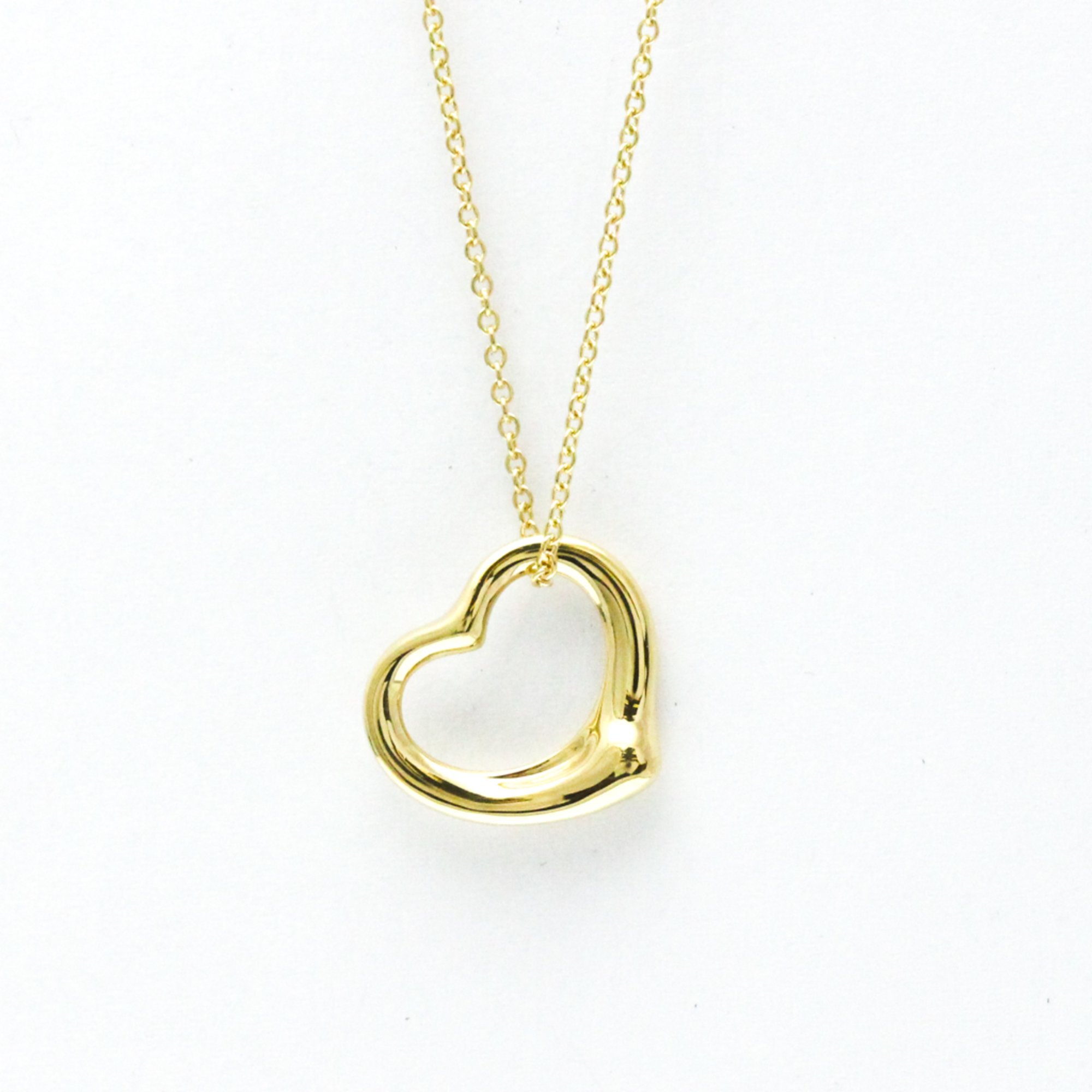 Tiffany Open Heart Yellow Gold (18K) No Stone Men,Women Fashion Pendant Necklace (Gold)