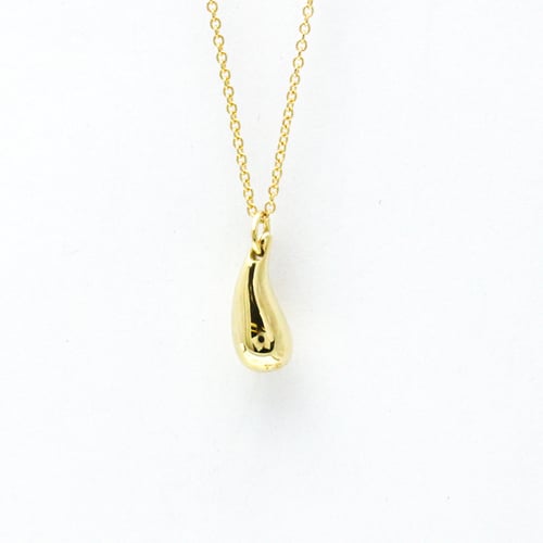 Tiffany Teardrop Yellow Gold (18K) No Stone Men,Women Fashion Pendant Necklace (Gold)