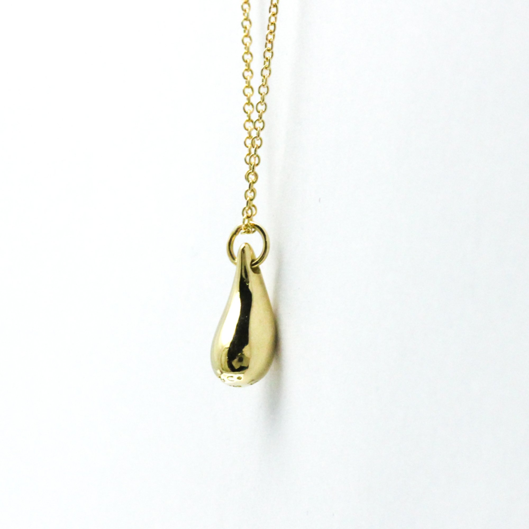 Tiffany Teardrop Yellow Gold (18K) No Stone Men,Women Fashion Pendant Necklace (Gold)