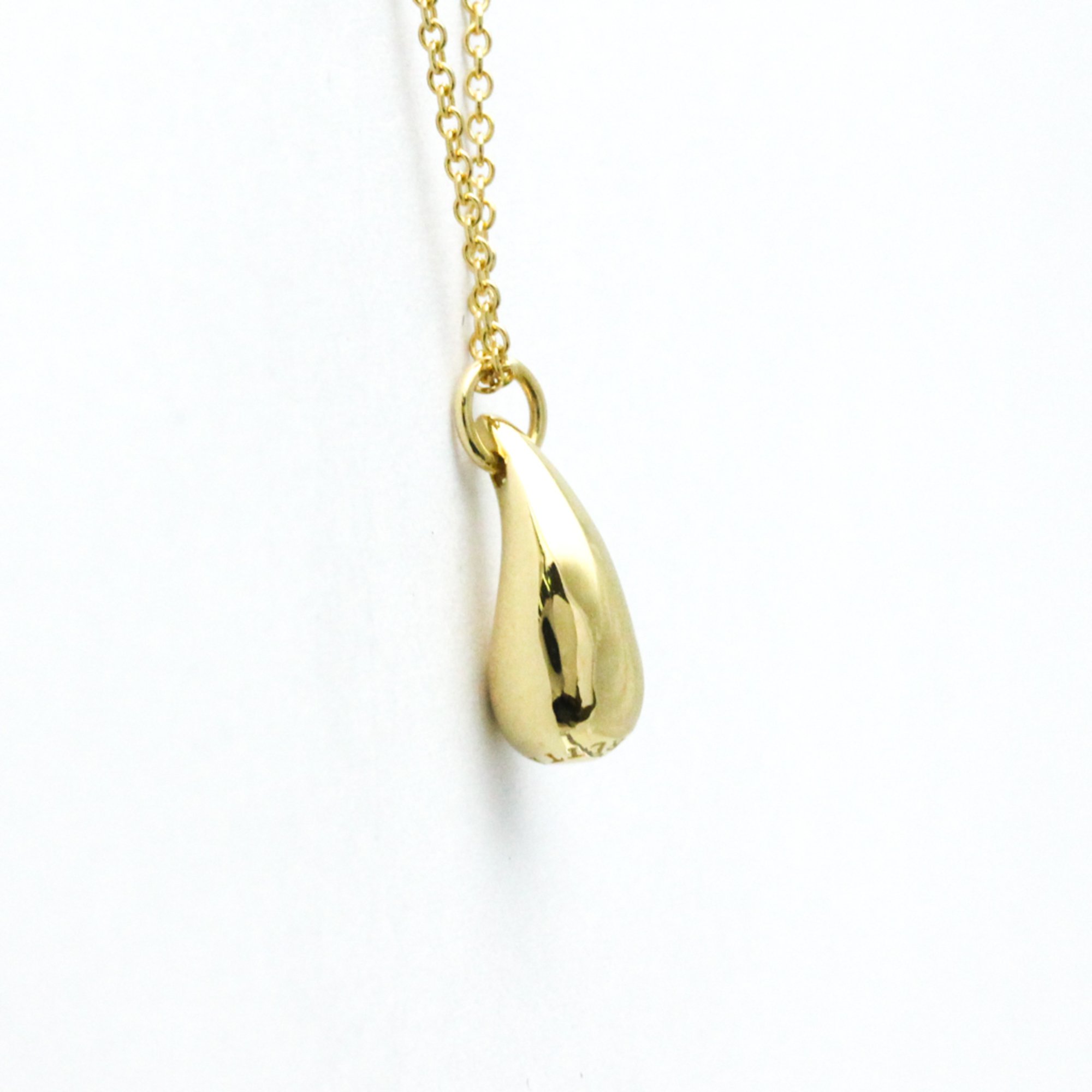 Tiffany Teardrop Yellow Gold (18K) No Stone Men,Women Fashion Pendant Necklace (Gold)