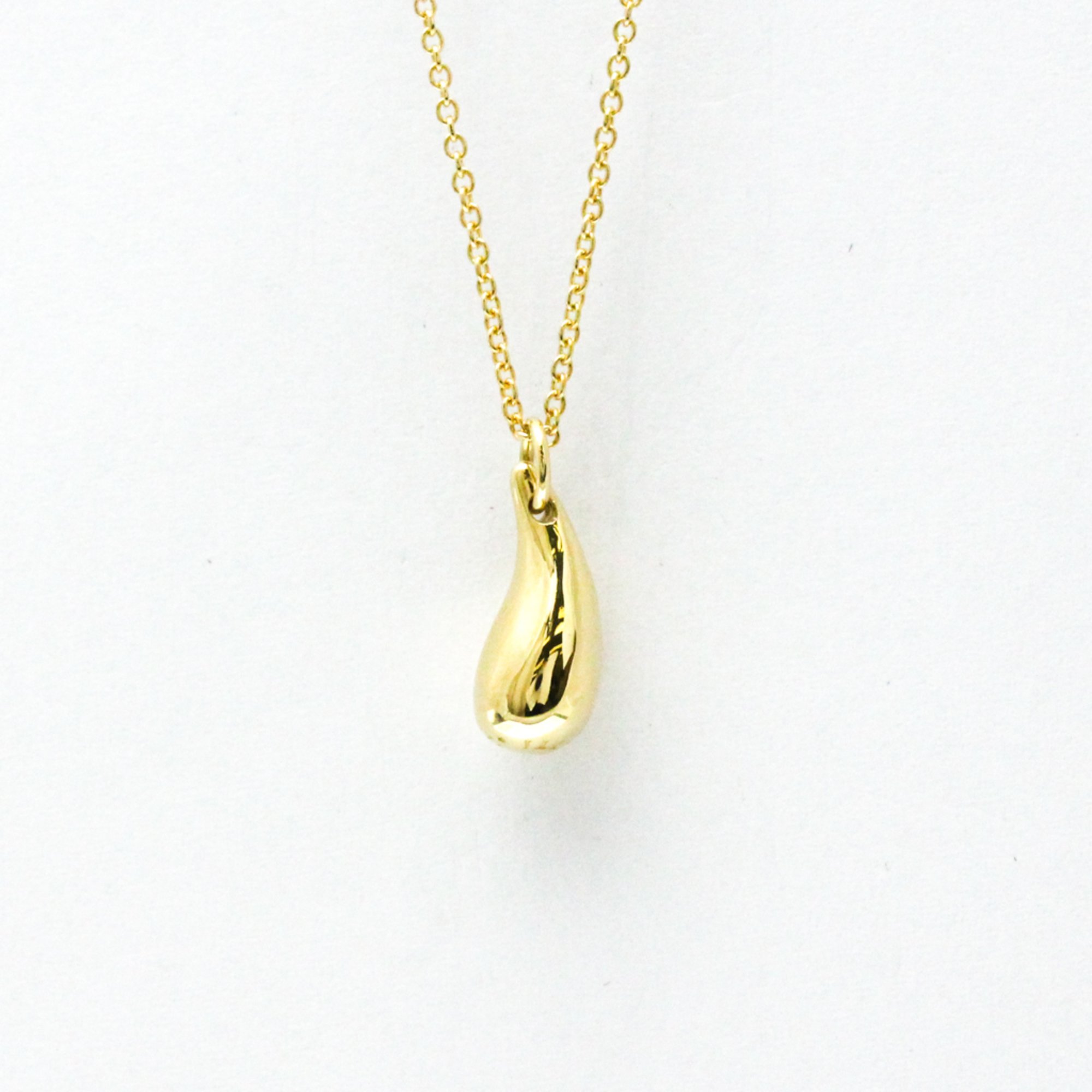 Tiffany Teardrop Yellow Gold (18K) No Stone Men,Women Fashion Pendant Necklace (Gold)