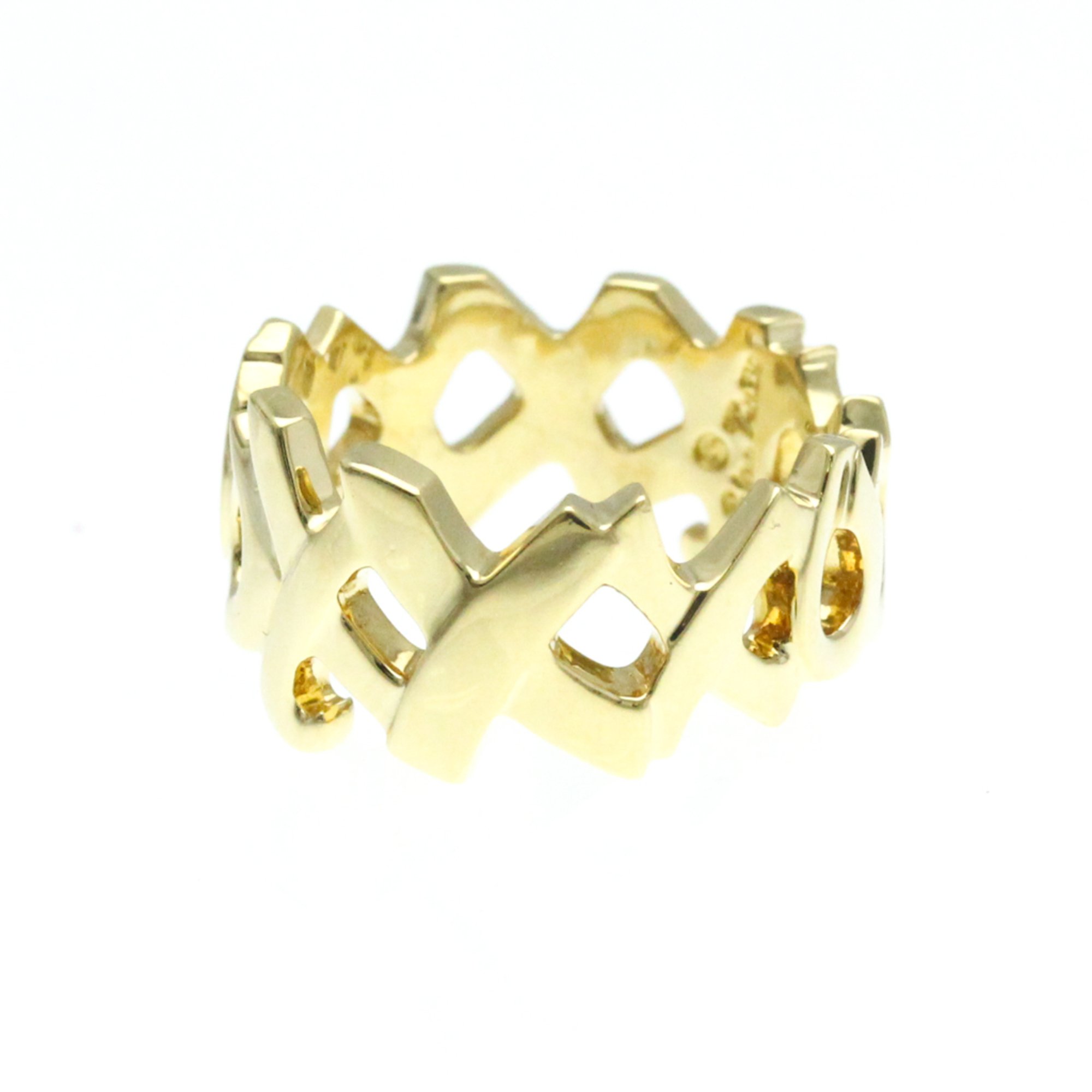 Tiffany LOVE & KISS Ring Yellow Gold (18K) Fashion No Stone Band Ring Gold