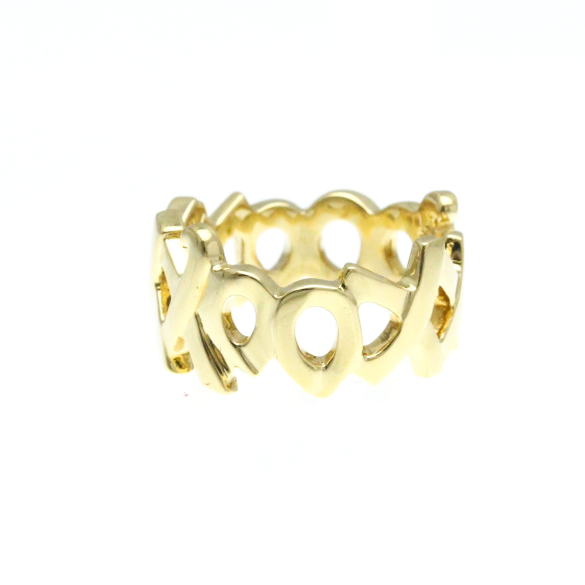 Tiffany LOVE & KISS Ring Yellow Gold (18K) Fashion No Stone Band Ring Gold