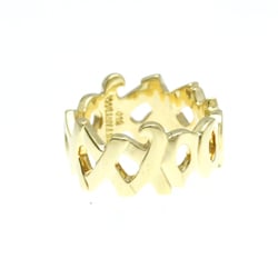 Tiffany LOVE & KISS Ring Yellow Gold (18K) Fashion No Stone Band Ring Gold