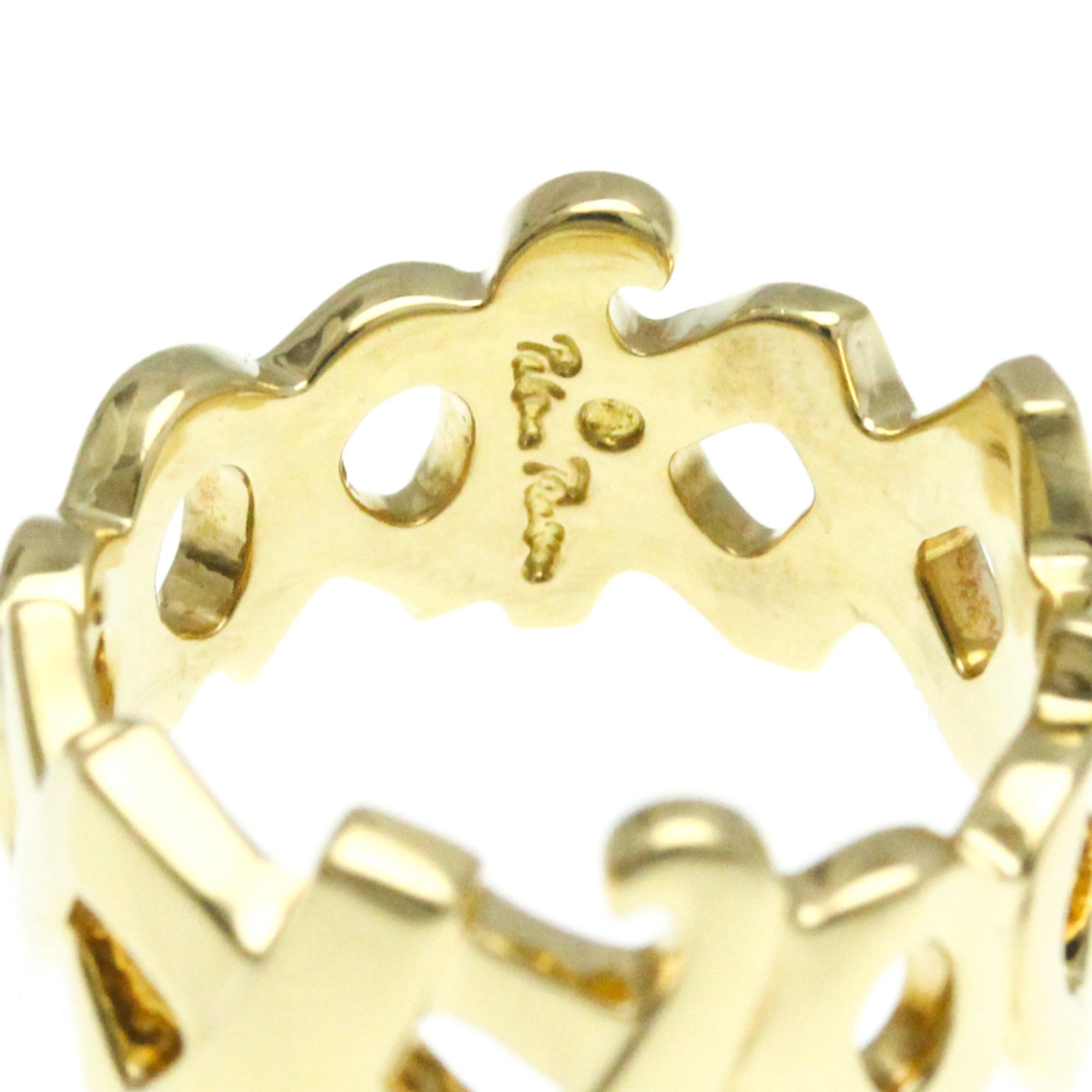 Tiffany LOVE & KISS Ring Yellow Gold (18K) Fashion No Stone Band Ring Gold