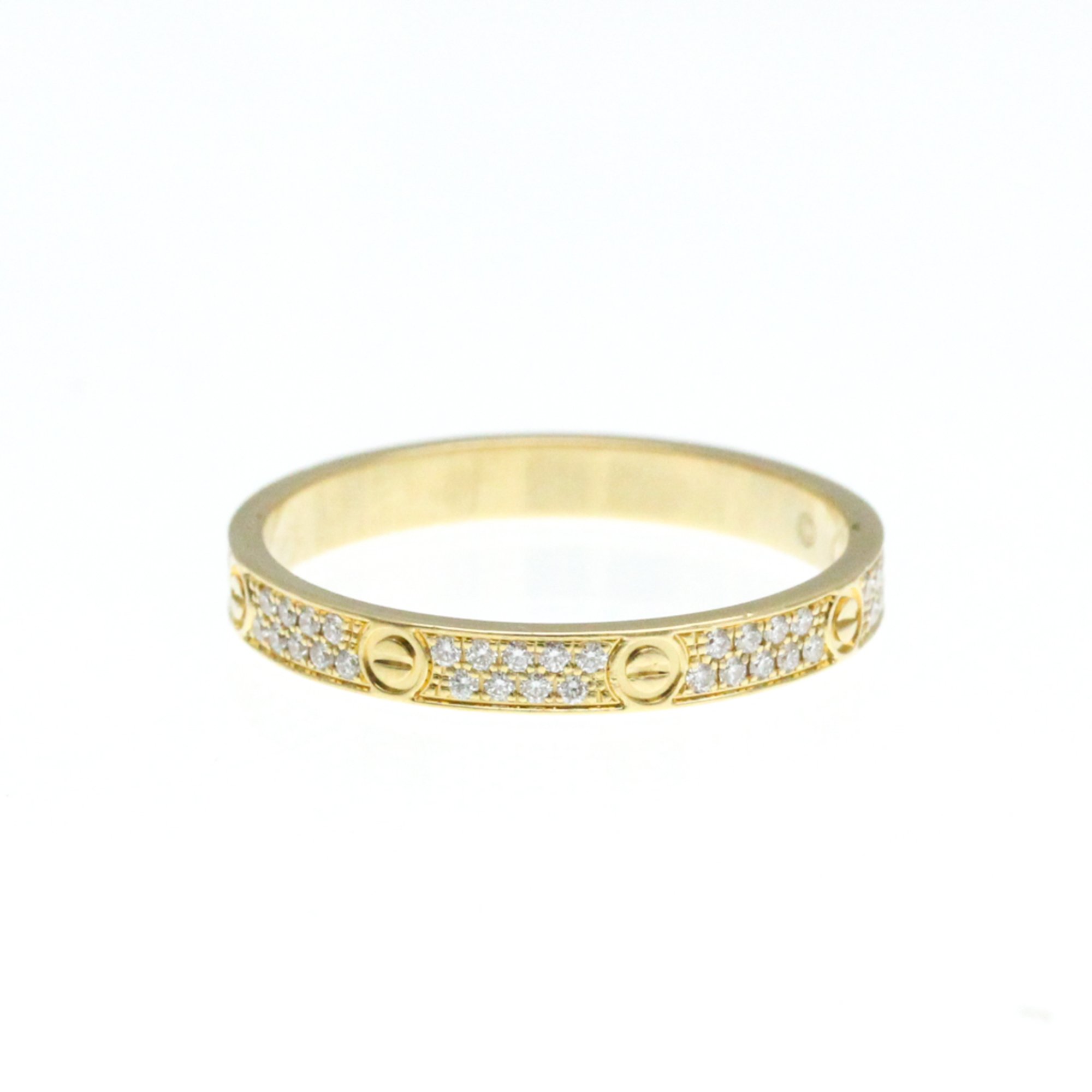 Cartier Mini Love Ring Pave Diamond Yellow Gold (18K) Fashion Diamond Band Ring Gold