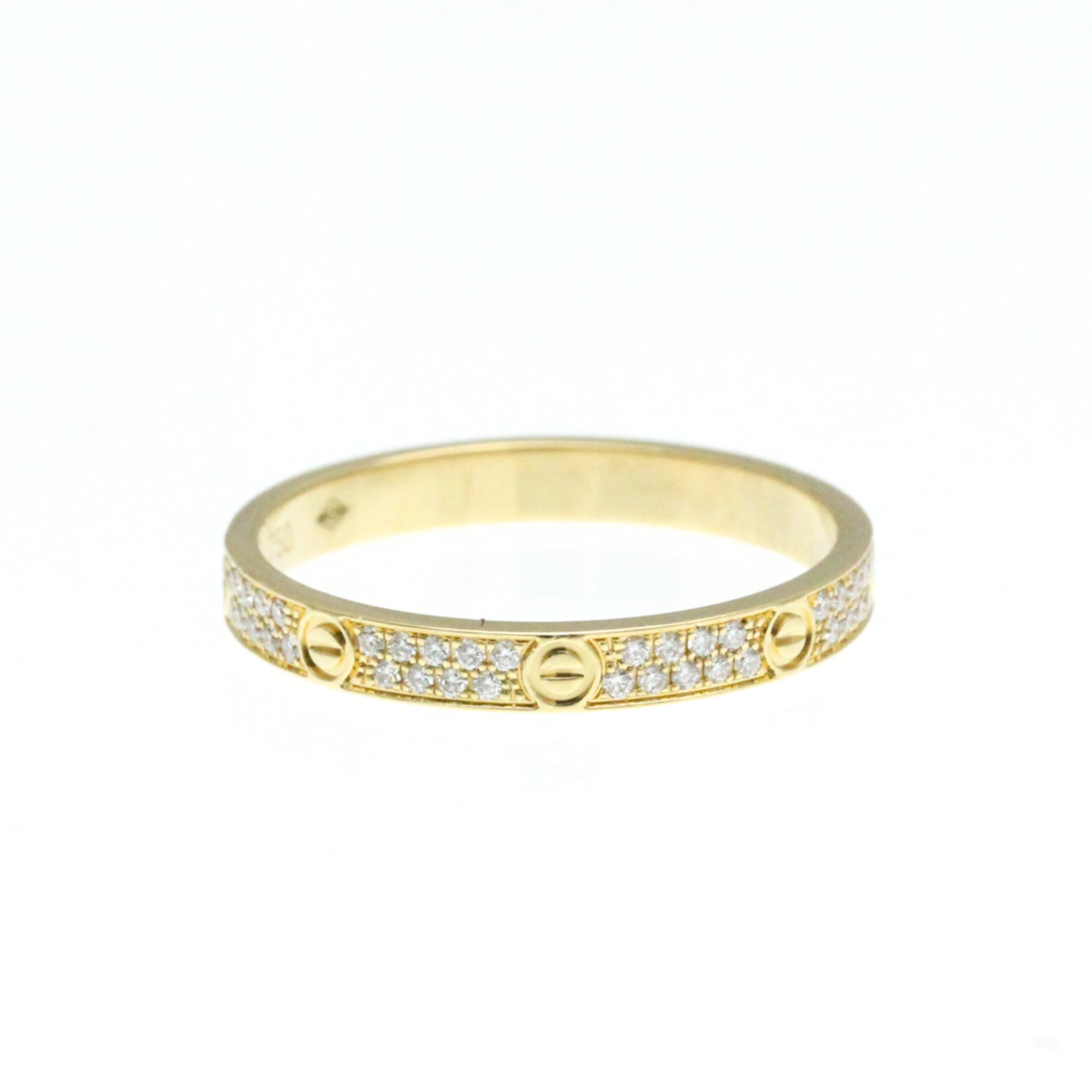 Cartier Mini Love Ring Pave Diamond Yellow Gold (18K) Fashion Diamond Band Ring Gold