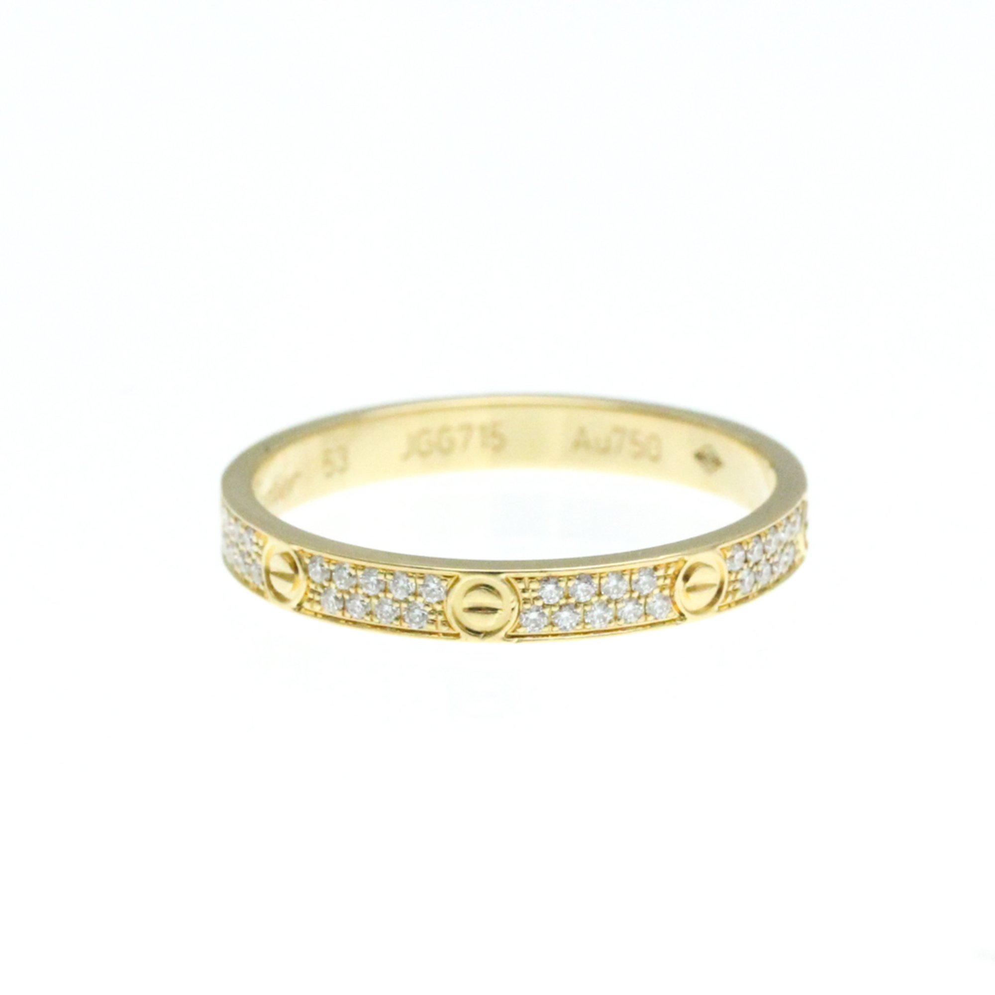 Cartier Mini Love Ring Pave Diamond Yellow Gold (18K) Fashion Diamond Band Ring Gold