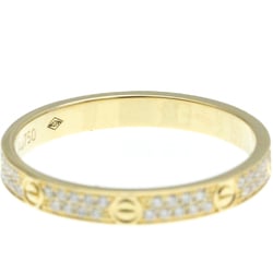 Cartier Mini Love Ring Pave Diamond Yellow Gold (18K) Fashion Diamond Band Ring Gold