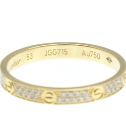 Cartier Mini Love Ring Pave Diamond Yellow Gold (18K) Fashion Diamond Band Ring Gold