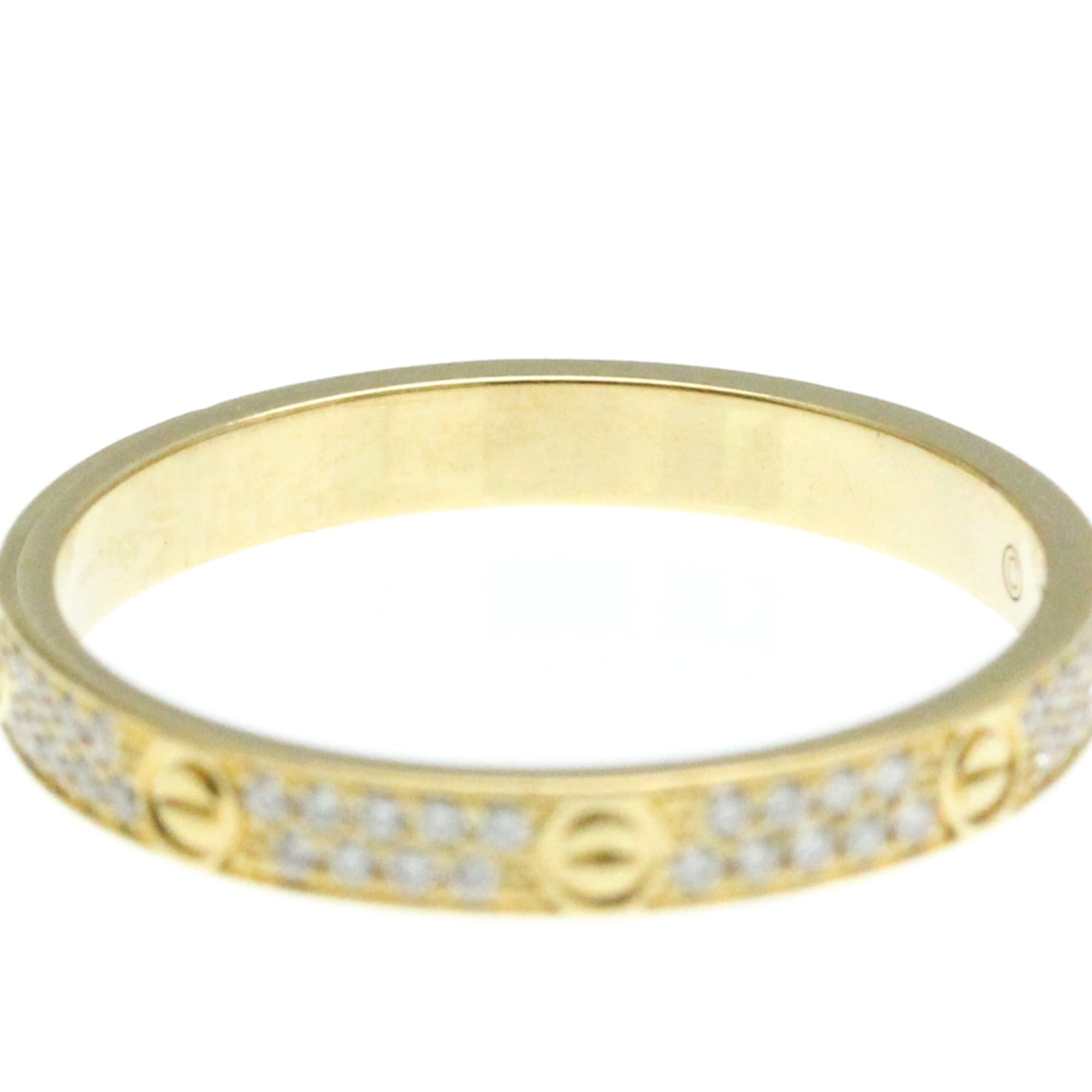 Cartier Mini Love Ring Pave Diamond Yellow Gold (18K) Fashion Diamond Band Ring Gold