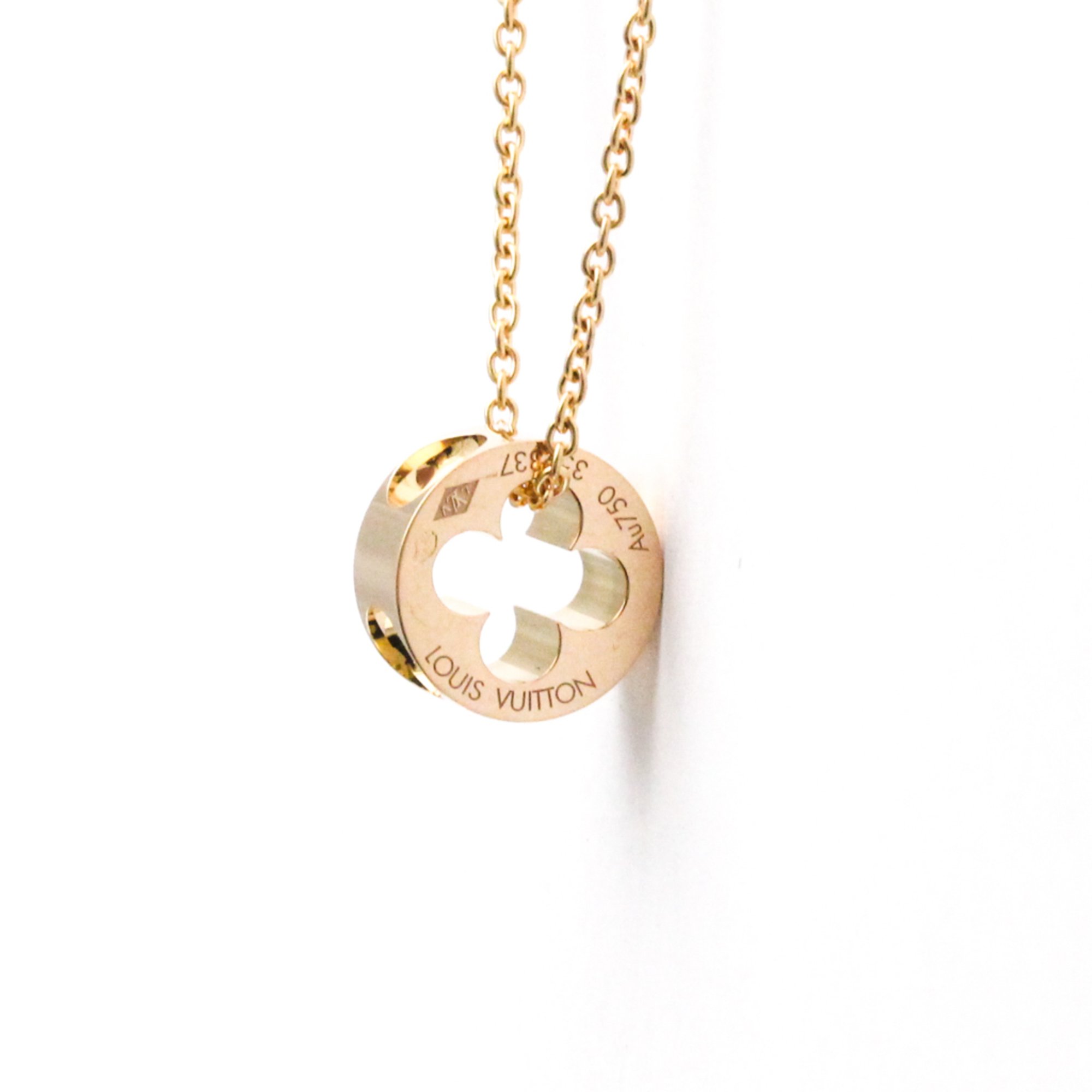 Louis Vuitton Pandant Empreinte Necklace Q93673 Pink Gold (18K) No Stone Men,Women Fashion Pendant Necklace (Pink Gold)