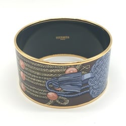 Hermes enamel TGM bangle, gold, multi-colored, enamel, O stamp, HERMES