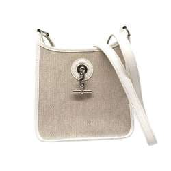 Hermes Vespa TPM Shoulder Bag Toile H x Epson Ivory White □H Stamp HERMES