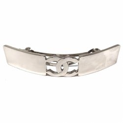 Chanel Barrette Silver Coco Mark Hair Clip Metal CHANEL