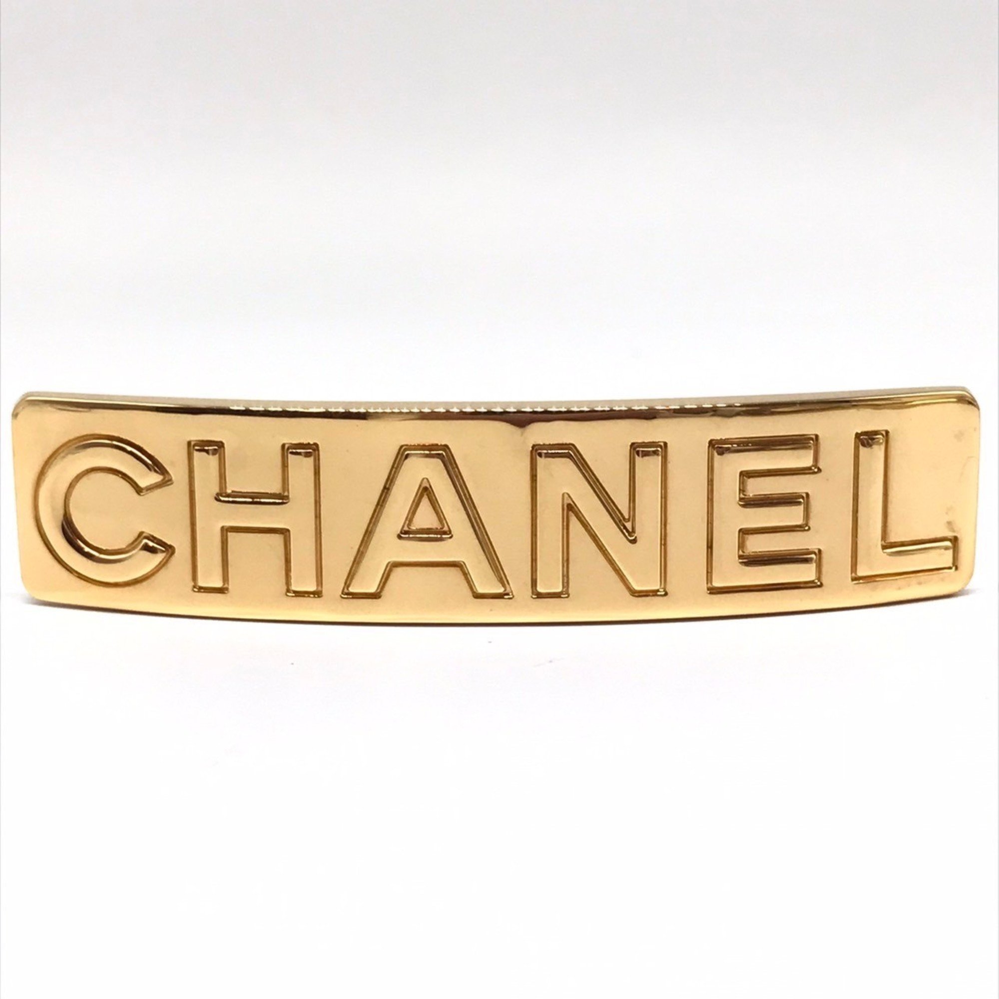 Chanel Barrette Gold Metal Hair Clip CHANEL