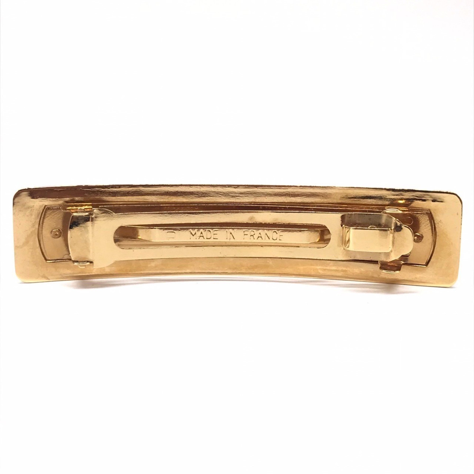 Chanel Barrette Gold Metal Hair Clip CHANEL