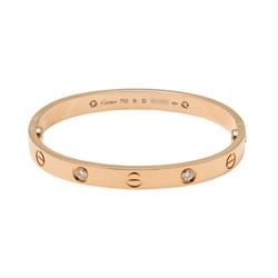 Cartier Love Half Diamond K18PG Pink Gold Bracelet