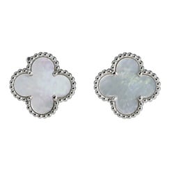 Van Cleef & Arpels Alhambra K18WG White Gold Earrings