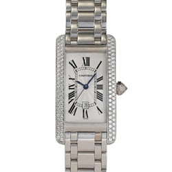 Cartier Tank American MM WB7026L1 Silver Dial Wristwatch for Women