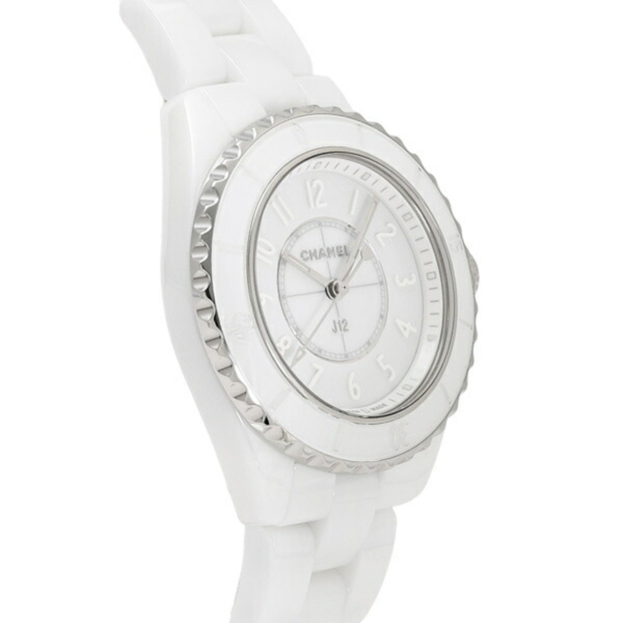 Chanel CHANEL J12 Phantom World Limited 1200 H6345 White Dial Wristwatch Women's