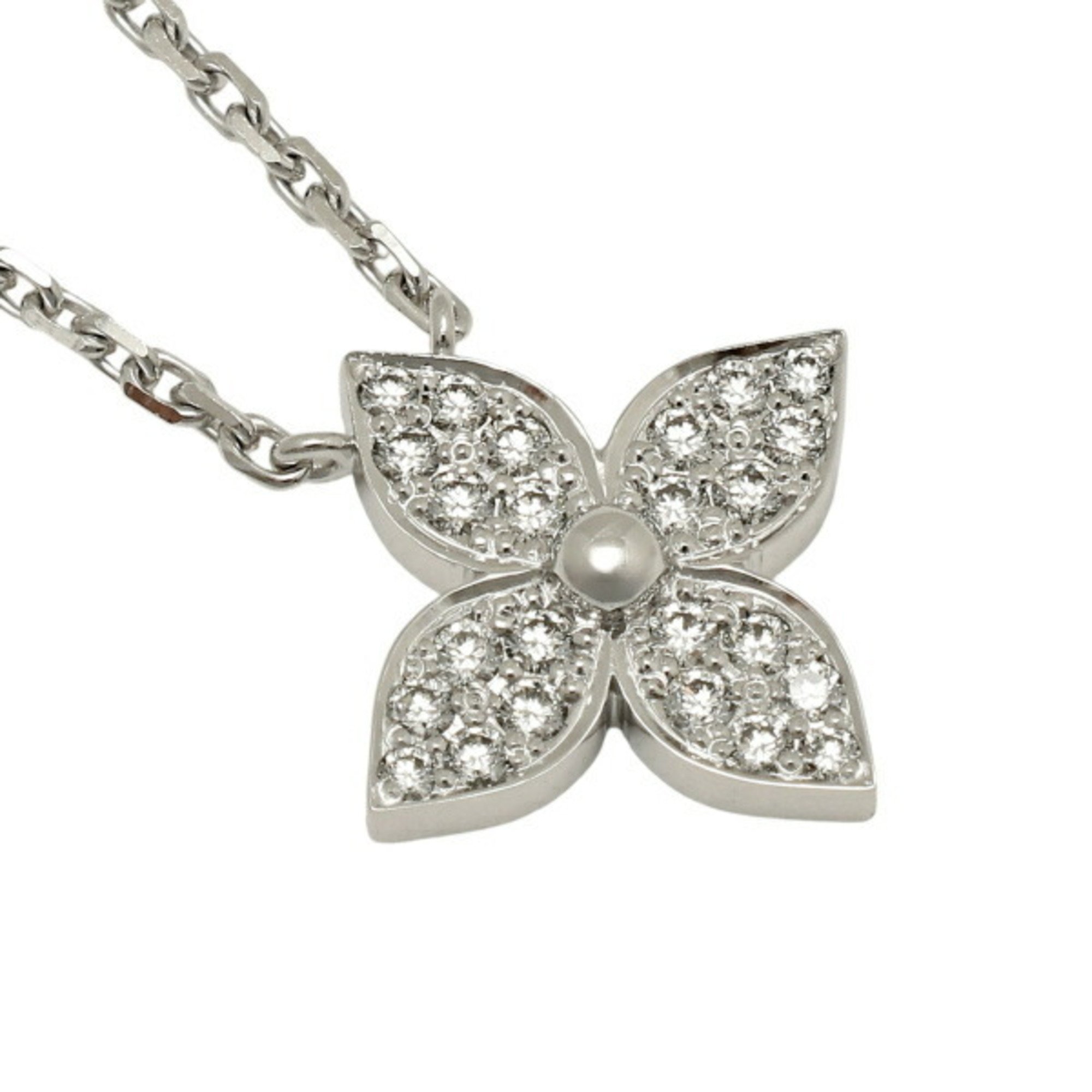 Louis Vuitton Star Blossom K18WG White Gold Necklace