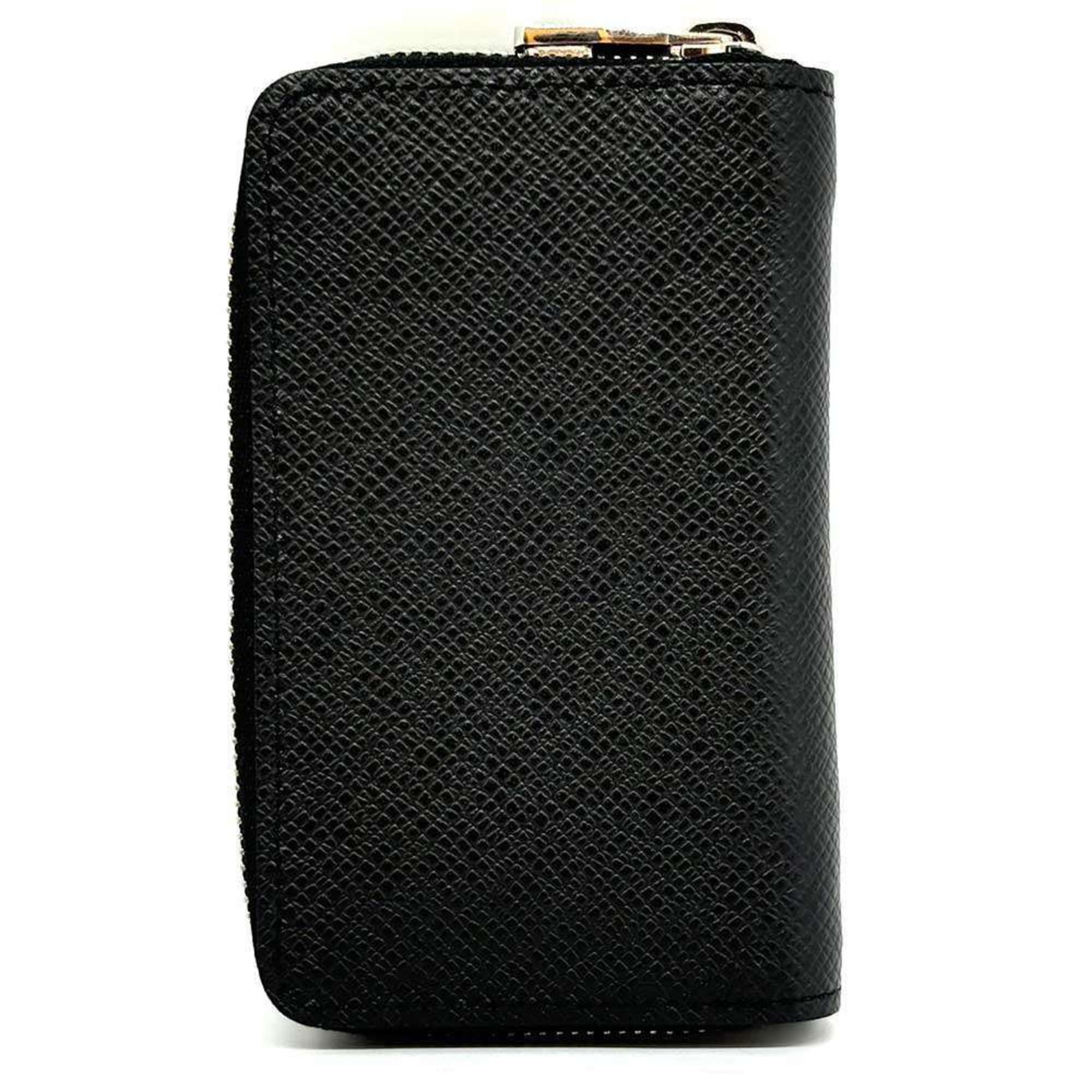 Louis Vuitton Zippy Coin Purse Taiga Black Essential M30511 LOUIS VUITTON