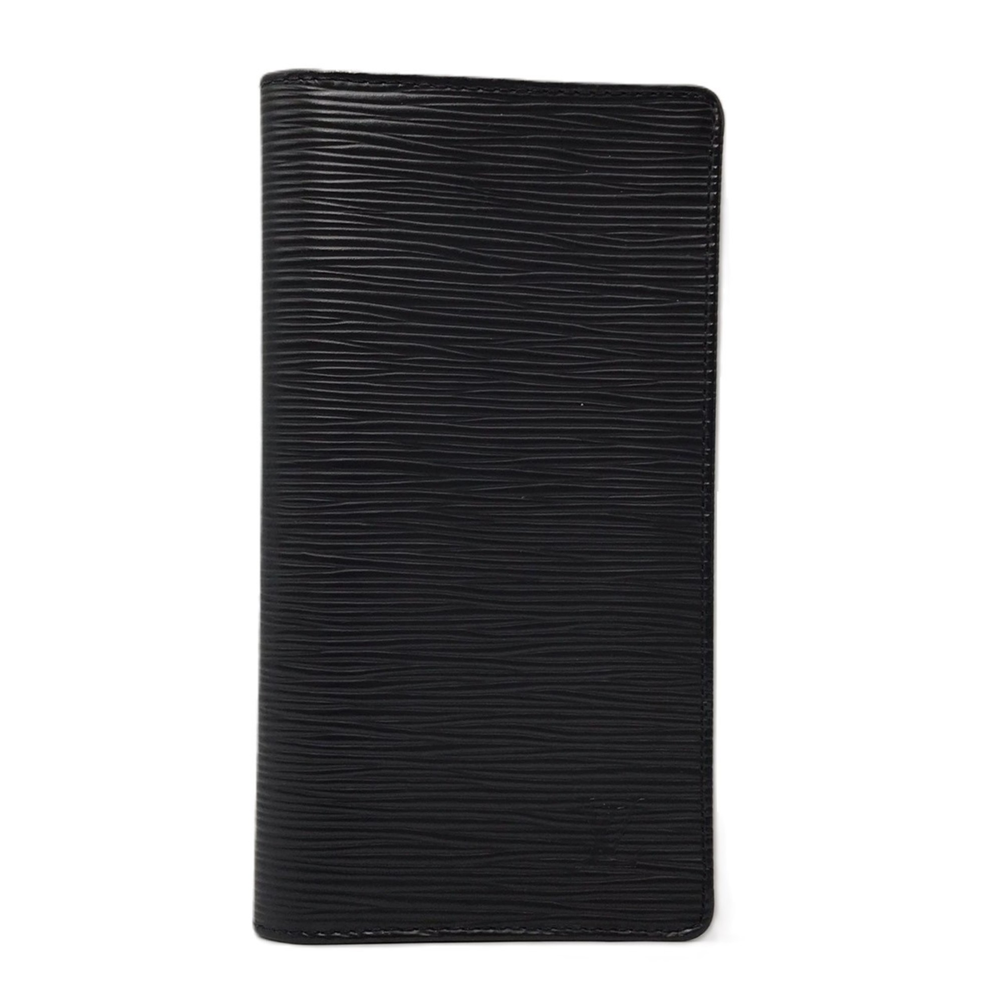 Louis Vuitton Porte Carte Credit Epi Long Wallet Bi-fold M63212 Black Men's LOUIS VUITTON A Rank